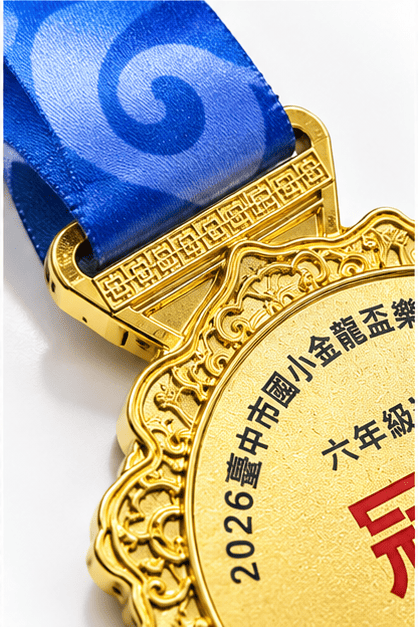 金龍浮雕彩繪紀念獎牌